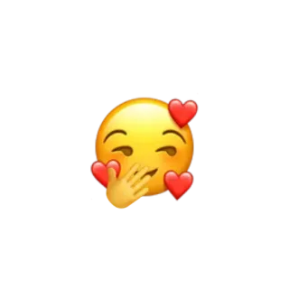 😏 emoji, hôn, yêu, trái tim telegram sticker