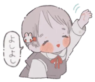 🎀 よしよし Anime, Gadis, Lucu, Kelinci, Kawaii, Kartun telegram sticker