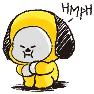 ☹️ HMPH cartoon, cute, expression, yellow, dog telegram sticker