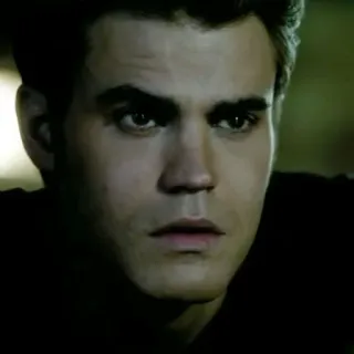 😐 Stefan Salvatore The Vampire Diaries Стефан Сальваторе, Дневники вампира, вампир, портрет, серьезный, сериал telegram sticker