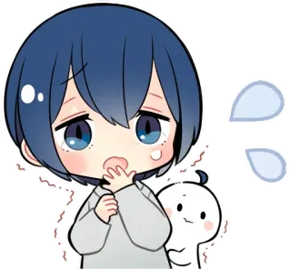 🙊 动漫, 汗, 可爱, 卡通, Q版 telegram sticker