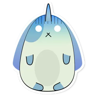 🐇 cartoon, narwhal, sticker, cute, animal telegram sticker