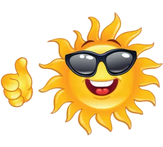 👍 sun, sunglasses, thumbs up, emoji, summer, positive whatsapp sticker
