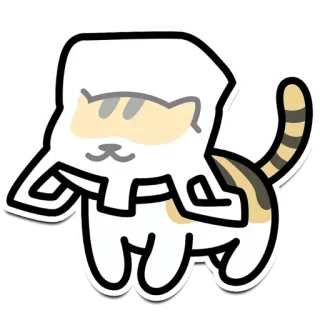 🤭 кот, животное, милый, наклейка, мультфильм whatsapp sticker