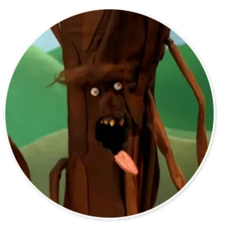 🌳 木, モンスター, 不気味, 怖い, ホラー, 不自然 telegram sticker