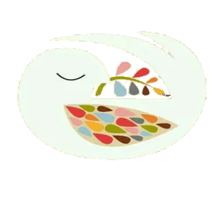 🐥 pájaro, colorido, arte, paz, naturaleza telegram sticker