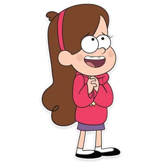 🙏 Mabel Pines Gravity Falls Mabel Pines, Gravity Falls, Desenho animado, Animação, Disney, Personagem, Menina, Série de TV whatsapp sticker