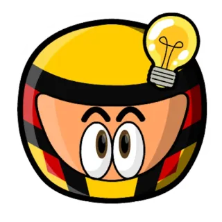 💡 ヘルメット, 電球, アイデア, 漫画 telegram sticker
