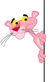 ☺️ Pink Panther cartone animato, rosa, pantera, animazione telegram sticker