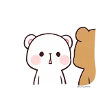 🧐 orso, animale, carino, kawaii, sticker, cartone animato telegram sticker