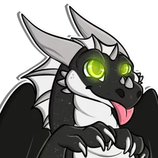 😻 dragon, anthro, cartoon, mignon, poilu telegram sticker