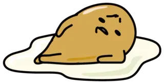 🌚 Gudetama Gudetama, яйцо, ленивый, мультфильм, персонаж telegram sticker