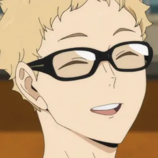 ✨ Kei Tsukishima Haikyuu!! anime, haikyuu, kei tsukishima, tsukishima, karasuno, volleyball telegram sticker