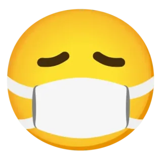 😷 Biểu tượng cảm xúc, Khẩu trang, Bệnh tật, Ốm, Sức khỏe, Covid, Đại dịch, Virus corona telegram sticker