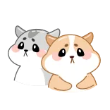 😨 햄스터, 귀여운, 동물, 카와이, 슬픈 telegram sticker