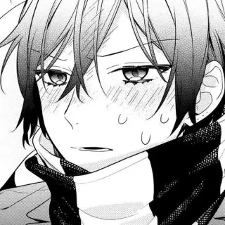 😳 anime, manga, blushing, character, boy telegram sticker