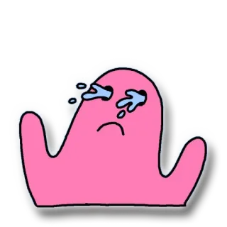 ☹ 泣く, 悲しい, 動揺, 漫画, ピンク telegram sticker