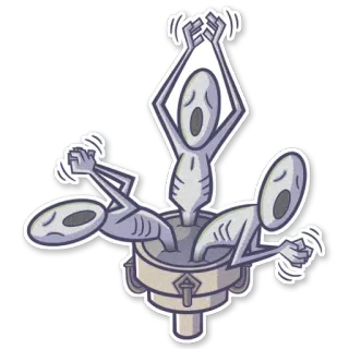 👏 Alien, Enlèvement, Science-fiction, Extraterrestre telegram sticker