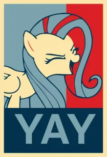 😝 Fluttershy My Little Pony YAY My Little Pony, Fluttershy, fan art, sticker, pony telegram sticker
