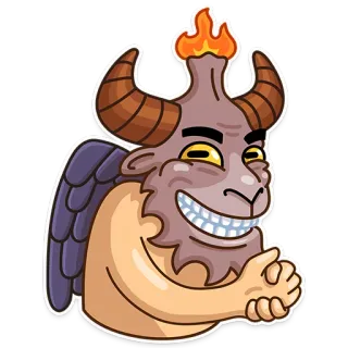 😏 demon, devil, horns, creature telegram sticker