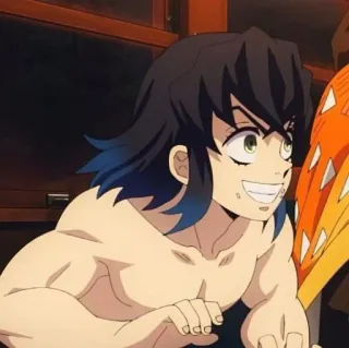 👺 Inosuke Hashibira Demon Slayer Anime, Personnage, Demon Slayer, Inosuke Hashibira, Manga telegram sticker