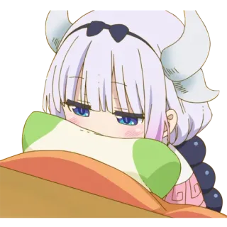 😪 Kanna Kamui Miss Kobayashi's Dragon Maid Anime, Drago, Loli, Kawaii, Carino telegram sticker
