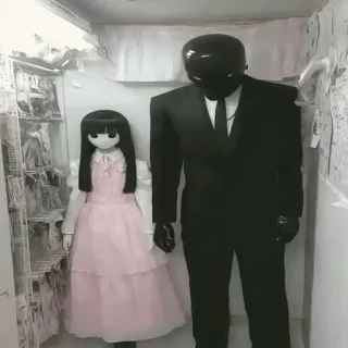 👁 doll, mannequin, creepy, horror, eerie, uncanny valley, spooky, dark telegram sticker