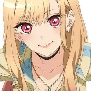 😀 Marin Kitagawa My Dress-Up Darling Anime, gadis, pirang, imut, Cosplay, Marin Kitagawa telegram sticker