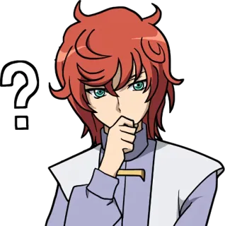 🤔 ? вопрос, аниме, мультфильм, задумчивый, размышление telegram sticker