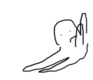 ☹ Stinkefinger, Beleidigung, unhöflich, beleidigend, Strichmännchen whatsapp sticker