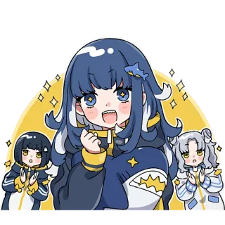 🤩 アニメ, 女の子, かわいい, キュート, ステッカー telegram sticker