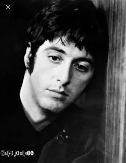 😞 @ACID JOKER00 al pacino, schauspieler, schwarzweiß, porträt, promi telegram sticker