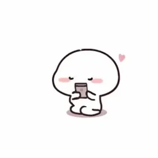 ❤ милый, мультфильм, персонаж, каваий, клякса telegram sticker