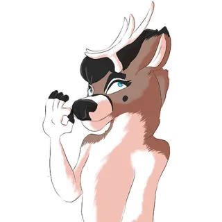 👌 Furry, Hirsch, Charakter, Anthropomorph, Sticker telegram sticker
