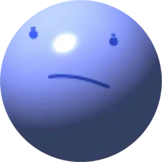 🤩 blau, traurig, Gesicht, Emoji, Cartoon, Ausdruck telegram sticker
