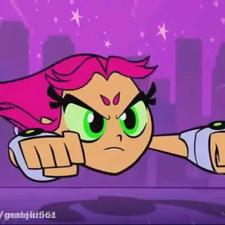😠 Starfire Teen Titans Go! Cartone animato, Supereroe, Teen Titans, Starfire, Animazione telegram sticker