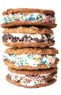 🍩 мороженое-сэндвичи, печенье, посыпка, десерт, сладкое telegram sticker