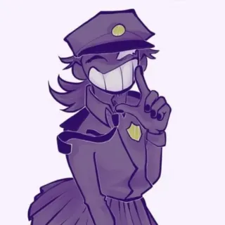 😊 Purple Guy Five Nights at Freddy's paarse man, Five Nights at Freddy's, FNaF, schurk, videogame telegram sticker