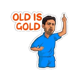 👆 OLD IS GOLD old, gold, phrase, idiom whatsapp sticker