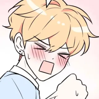 📹 애니메이션, 만화, 만화영화, 귀여운, 얼굴 붉힘, 당황, 감정적인, 소년 telegram sticker