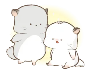 🙁 cincillà, animale, carino, kawaii, cartone animato, animale domestico telegram sticker