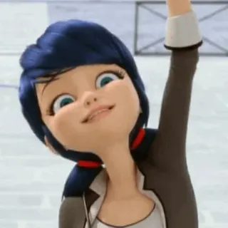 😄 Marinette Dupain-Cheng Miraculous: Tales of Ladybug & Cat Noir cartoon, anime, character, marinette, ladybug whatsapp sticker