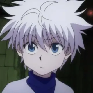 🇯🇵 Killua Zoldyck Hunter x Hunter killua, zoldyck, hunter x hunter, anime, manga, character, white hair, blue eyes telegram sticker