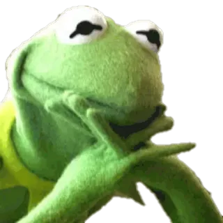 😐 Kermit kermit, frog, muppet, thinking, meme telegram sticker