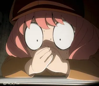 😰 Anya Forger Spy x Family Anime, geschockt, süß, Mädchen, Spy x Family telegram sticker