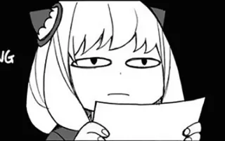 😐 Anya Forger Spy × Family anya, spy family, anime, mangá, engraçado, desenho, retrato telegram sticker