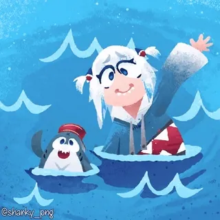 👋 Gawr Gura Hololive whatsapp sticker