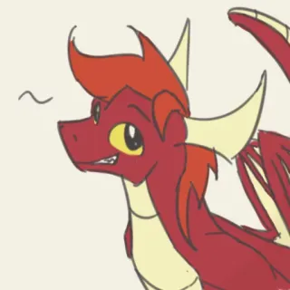 🙂 smok, kreskówka, zwierzę, fantasy, postać, słodki telegram sticker
