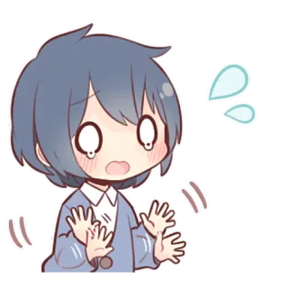 🙊 애니메이션, 무서워, 불안한, 만화, 치비, 걱정 telegram sticker