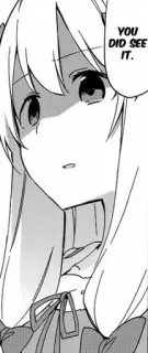 😕 YOU DID SEE IT. Anime, Manga, Dziewczyna, Kreskówka, Ilustracja telegram sticker